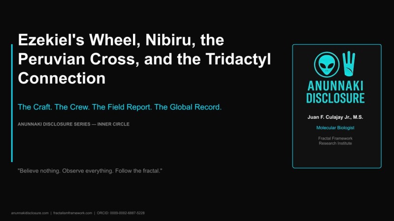 Ezekiel's Wheel, Nibiru, the Peruvian Cross, and the Tridactyl Connection